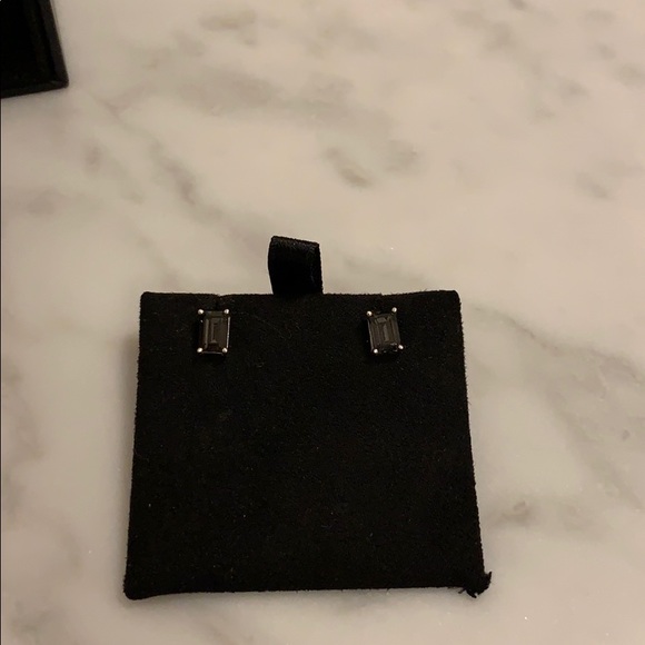 Suzanne Kalan 14K White Gold Emerald Cut Studs NWT - Picture 6 of 6